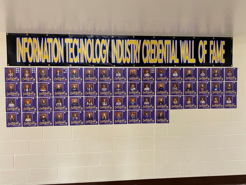 Unioto HS Industry Credential Wall of Fame
